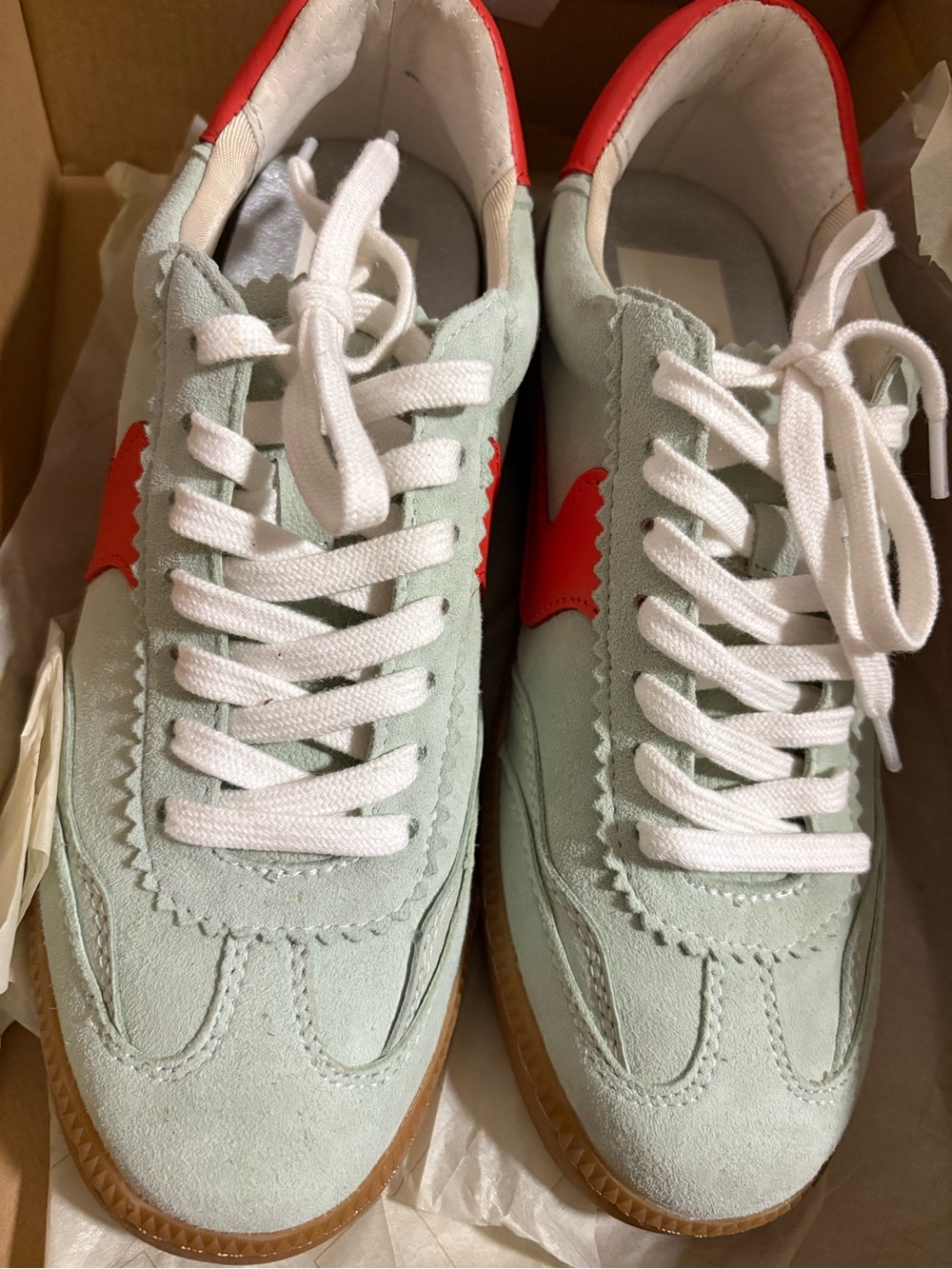Dolce vita from Anthropology Suede Sneakers pear